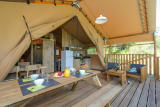 Tent Ciela Nature Lodge - 2 bedrooms - Kitchen – Bathroom - La Farigoulette