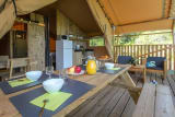 Tent Ciela Nature Lodge - 2 bedrooms - Kitchen – Bathroom - La Farigoulette