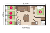 Mobil-home Famille 6 personnes - Les Peupliers