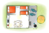 Tente Ciela Nature - 2 chambres (sans sanitaire) - Le Château de Rochetaillée