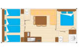 Mobil-home Leisure 8 persons 3 bedrooms 30m². - Les Pirons