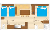Stacaravan Evasion 6 personen 2 slaapkamers 28m - Les Pirons
