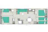 Mobil-home Loisir 8 personnes 4 chambres 37m² - Ker Yaoulet