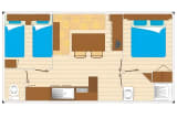 Mobile home Cocoon 4 persons 2 bedrooms 23m² - Riez à la Vie