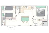Mobil-home Evasion+ 7 persons 2 bedrooms 30m² - Riez à la Vie