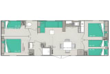 Mobil-home Confort 8 personnes 4 chambres 37m² - L'Océan