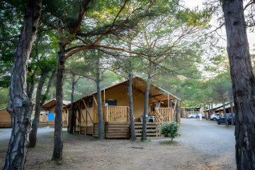 Tent Ciela Nature Lodge - 2 bedrooms - Kitchen – Bathroom - La Farigoulette