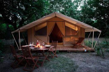 Tente Lodge Cotton Nature 3 Pièces 5 Personnes Sans Sanitaire - La Serre