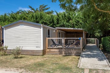 Stacaravan PMR KOMFORT 27,5m² (2 kamers) aangepast voor personen met beperkte mobiliteit + TV - Les Ilates