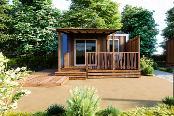 Cottage Premium 18m² (1 chambre) + terrasse couverte + LV + TV + Draps + serviettes - Le Petit Paris