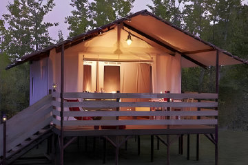 Cabane Lodge on piles STANDARD 34 sqm (2 bedrooms) - sheltered terrace - without private facilities - Les Ilates