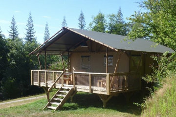 Tente Lodge Safari Wood 3 Pièces 5 Personnes - La Serre