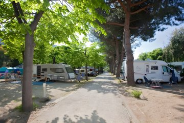 Stellplatz Platz B (50-60m²) - 3 Personen inkl. - Fahrzeuge bis 6,50 m - Eurocamping Calvisio