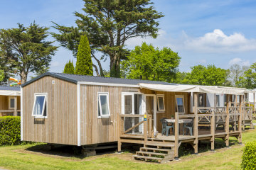 Presta+ Kids 3-kamer stacaravan voor 5 personen met airconditioning en tv - La Mer Blanche