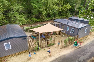 Mobile-home Tribu 5bd | PREMIUM 56m²-A/C-2 bathrooms-TV-DW-Plancha -Free Wifi-sheltered Terrace - Au Bois des Biches