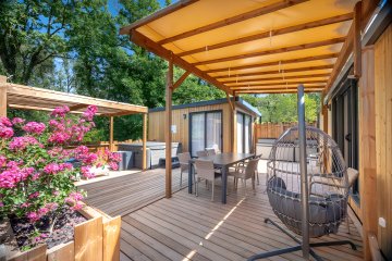 Stacaravan Ciela Exception Tribu SPA - 2 stacaravan - 4 slaapkamers - Le Pommier