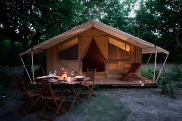 Tente Lodge Cotton Nature 3 Pièces 5 Personnes Sans Sanitaire - La Serre