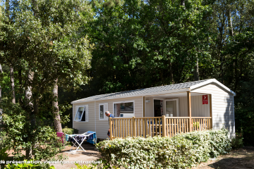 Stacaravan Confort 24m² - 2 slaapkamers - Grote terras + TV - Les Dunes