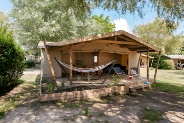 Ecolodge Cotton Toilée 35m² (2 chambres) + TV + Terrasse semi-couverte - Le Bois d'Amour