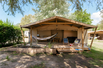 Ecolodge Cotton Toilée 35m² (3 chambres) + TV + Terrasse couverte - Le Bois d'Amour