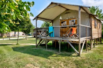 Cabane Lodge Confort 38m² 2 habitaciones terraza cubierta 12m² + TV - Les Ondines