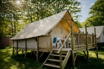 Tente Lodge sur pilotis 4 p 2 Ch ** - Arc en Ciel