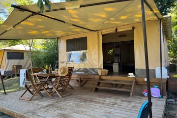 Marquise-tent voor 4 personen, 2 slaapkamers - Le Soleil du Verdon