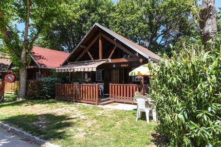 Chalet bois AURORE 33m² avec mezzanine CLIM + PLANCHA + TV + WIFI - Les Galets