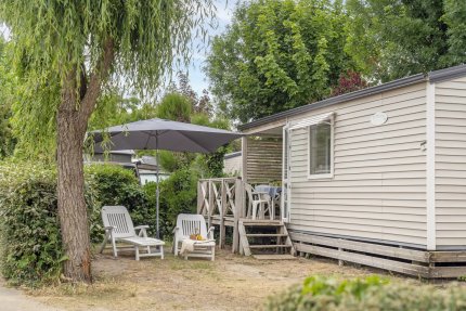 Stacaravan O'HARA PANORAMIQUE CLASSIQUE ECO-CONCU / 28m2 -2 (slaap)kamers - Half-schaduwrijk terras - La Forêt