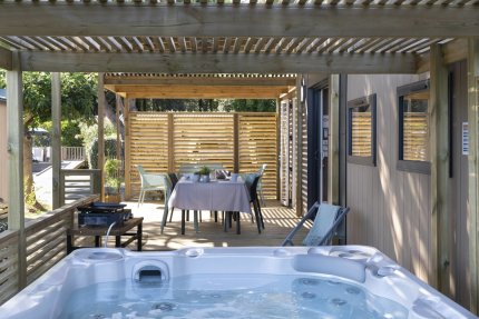 Mobilheim EXKLUSIV - 3 Schlafzimmer - 2 Badezimmer - Privat SPA - Meerblick - Le Châtelet - Romanée