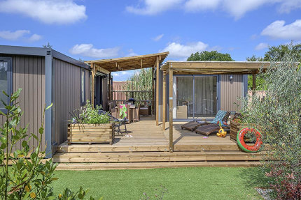 NEW - Stacaravan Ciela Exception Tribu SPA - 2 stacaravan-4 slaapkamers -lakens, handdoeken, plancha - Les Fontaines