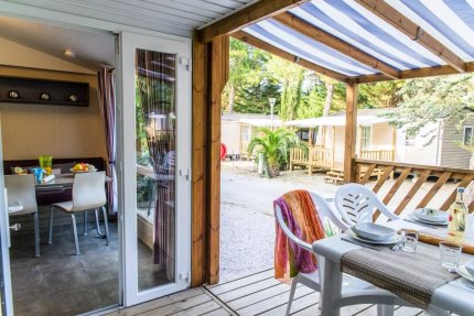 Mobil Home Confort 3 Pièces 4 Personnes Climatisé + TV - La Croix du Sud