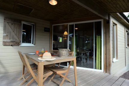 Chalet confort PREMIUM 33 m² (2 Habitaciones) + terraza cubierta - Domaine de Kervallon