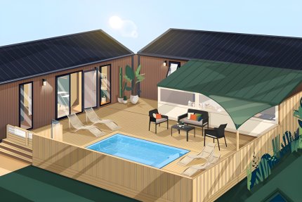 6p+5p - Cottage Oasis PREMIUM & POOL - Club La Côte des Roses