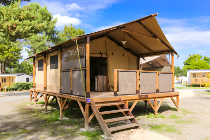 Tenda Lodge Confort 34m² (2 camere) - con sanitari - Le Vieux Moulin