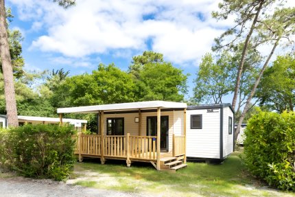 Mobilheim Premium 40m² (2 Schlafzimmer) - 2 Badezimmer + Terrasse + TV - Le Vieux Moulin