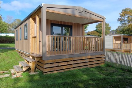 Mobilheim Confort 24.2 m² - 2 Schlafzimmer - integrierte Terrasse - La Hallerais