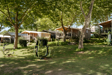 Cabane Lodge Cosyflower PREMIUM 38m² (2 chambres) dont terrasse couverte 10m² + TV + draps inclus - Le Conleau
