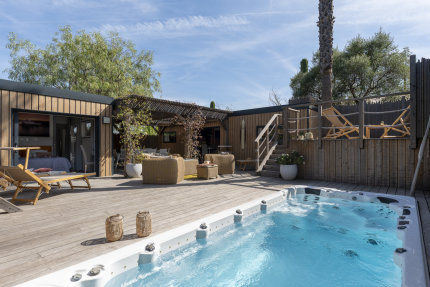 Cottage SYDNEY PREMIUM - 2 bedrooms + 1 master bedroom 3 bathrooms - swimming spa - Domaine du Colombier