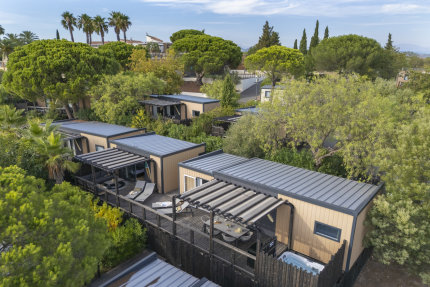 Cabaña doble premium Malibu: 2 dormitorios + 1 suite principal, 3 baños, jacuzzi. - Domaine du Colombier