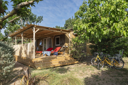 Cabane Jardin 3 slaapkamers PREMIUM airconditioning - Le Sérignan Plage