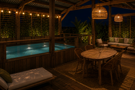 Mobil-home Lagoon 3ch 2SDB | PREMIUM+ -40m²-Mini piscine-Clim-terrasse70m²-TV-LV-plancha-pack travel - Au Bois des Biches