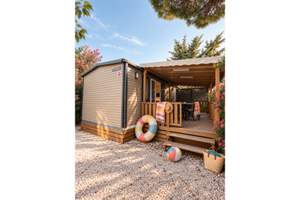 Mobilhome LUXE (climatisation + tv + lave-vaisselle) 6 - Les Champs Blancs