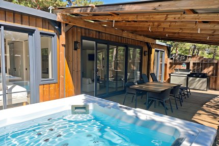 Ciela Exception SPA mobile home - 2 bedrooms including 1 master suite - bed linen, towels and barbecue - La Farigoulette